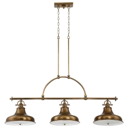 kinkiecik.pl Podłużna lampa wisząca Emery – 3 źródła światła – Stary mosiądz QZ-EMERY3P-WS Elstead Lighting