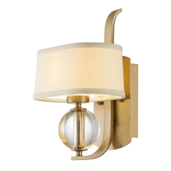 Kinkiet Gotham – 1 źródło światła – Szczotkowany mosiądz QZ-GOTHAM1-BB Elstead Lighting