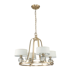 Żyrandol Gotham – 4 źródła światła – Szczotkowany mosiądz QZ-GOTHAM4-BB Elstead Lighting
