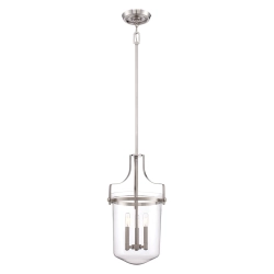 kinkiecik.pl Lampa wisząca Penn Station – 3 źródła światła – Szczotkowany nikiel QZ-PENN-STATION-M-BN Elstead Lighting