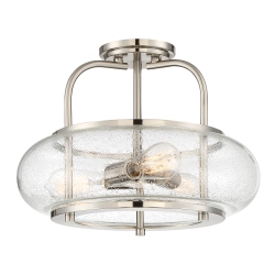 kinkiecik.pl Półplafon Trilogy – 3 źródła światła – Szczotkowany nikiel QZ-TRILOGY-SFM-BN Elstead Lighting