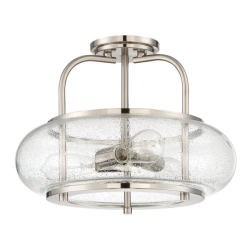 kinkiecik.pl Półplafon Trilogy – 3 źródła światła – Szczotkowany nikiel QZ-TRILOGY-SFM-BN Elstead Lighting