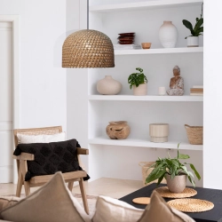Rattanowa lampa wisząca Kanso 50 cm jasne drewno 1xE27 LP-2025/1P 50 cm Light Prestige