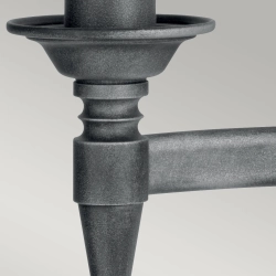 Kinkiet Saxon – 2 źródła światła – Czarny / Srebrna patyna SAX2-BLK-SIL Elstead Lighting