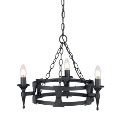 Żyrandol Saxon – 3 źródła światła – Czarny SAX3-BLK Elstead Lighting