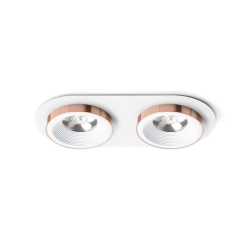 kinkiecik.pl SHARM R II wpuszczana biała miedź 230V LED 2x10W 24° 3000K R13240 Rendl light studio