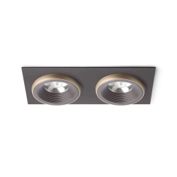 kinkiecik.pl SHARM SQ II wpuszczana brązowa/perłowo-złota 230V LED 2x10W 24° 3000K R13257 Rendl light studio