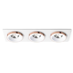 kinkiecik.pl SHARM SQ III wpuszczana biała miedź 230V LED 3x10W 24° 3000K R13260 Rendl light studio