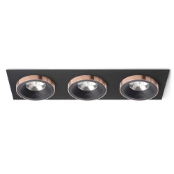 kinkiecik.pl SHARM SQ III wpuszczana czarna/czarna miedź 230V LED 3x10W 24° 3000K R13264 Rendl light studio
