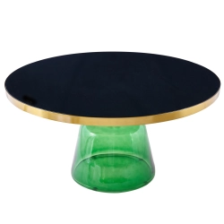 Stolik kawowy DOLCE FLAT zielono czarny 75 cm - zdjęcie produktu
