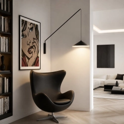 Lampa ścienna SWING czarna 140 cm - zdjęcie produktu
