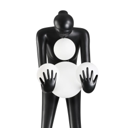 Lampa podłogowa WOMAN-2 BLACK czarna 190 cm - zdjęcie produktu