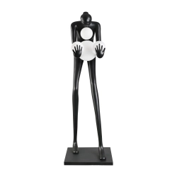 Lampa podłogowa WOMAN-2 BLACK czarna 190 cm - zdjęcie produktu