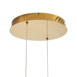 Lampa wisząca CIRCLE 2 60+80 cm - LED, dwa ringi złoty połysk na 1 podsufitce - zdjęcie produktu