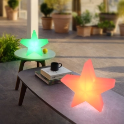 Lampa ogrodowa dekoracyjna gwiazda STAR LED RGBW 16 kolorów 30 cm - zdjęcie produktu