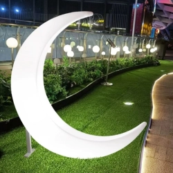 Lampa ogrodowa dekoracyjna księżyc MOON XL LED RGBW 16 kolorów 150 cm - zdjęcie produktu