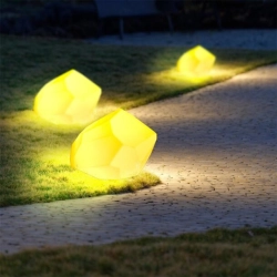 Lampa ogrodowa kamień DIAMOND XL LED RGBW 16 kolorów 60 cm - zdjęcie produktu