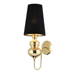 Lampa ścienna QUEEN złoto czarna 18 cm - zdjęcie produktu