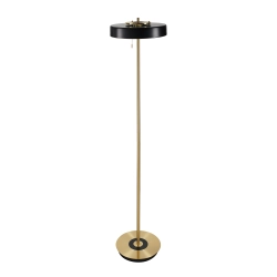 Lampa podłogowa ARTDECO 150 cm - czarno - złota nowoczesna - zdjęcie produktu