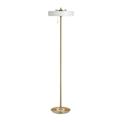 Lampa podłogowa ARTDECO 150 cm - biało - złota nowoczesna - zdjęcie produktu