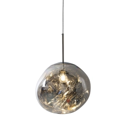 Lampa wisząca GLAM M srebrna 28 cm - zdjęcie produktu
