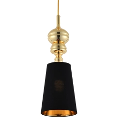Lampa wisząca QUEEN-1 złoto czarna 18 cm - zdjęcie produktu