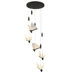 Lampa wisząca BEE LAMP 5, 45 cm- LED, czarna, w kształcie motyla - zdjęcie produktu