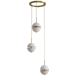 Lampa wisząca SFERA-3 LED złota 50 cm - zdjęcie produktu