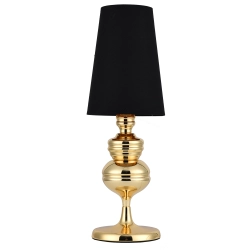 Lampa stołowa QUEEN złoto czarna 18 cm - zdjęcie produktu