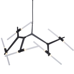 Lampa wisząca STICKS-6 czarna - zdjęcie produktu