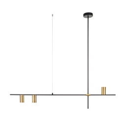 Lampa wisząca LUNGO czarno złota 135 cm - zdjęcie produktu