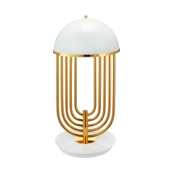 Lampa stołowa DOLCE VITA biało złota 60 cm - zdjęcie produktu