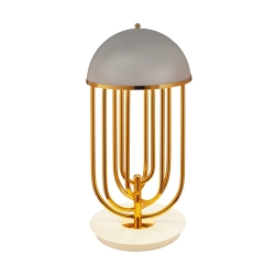 Lampa stołowa DOLCE VITA biało złota 60 cm - zdjęcie produktu