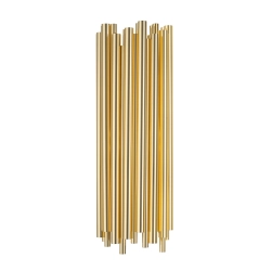 Lampa ścienna TUBO GOLD 50 cm- nowoczesny metalowy kinkiet do salonu - zdjęcie produktu