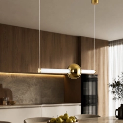 Lampa wisząca O-LINE 63 - LED, 63 cm, złoty połysk - zdjęcie produktu