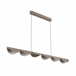 Lampa wisząca NAMI LINE 143 cm - LED, szary szczotkowany, falista forma - zdjęcie produktu