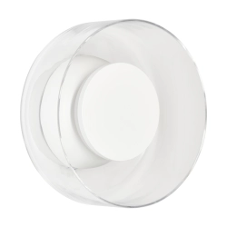 Lampa ścienna DONUT 18 – LED, szkło transparentne, biały środek - zdjęcie produktu