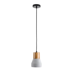 Lampa wisząca CONCRETE 12 cm- szary beton, drewno - zdjęcie produktu
