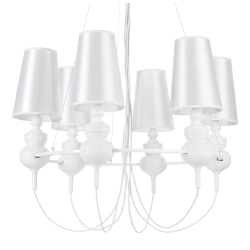 Lampa wisząca QUEEN-6 biała - zdjęcie produktu