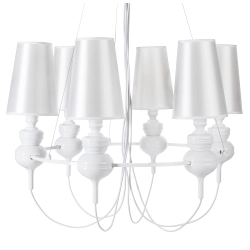 Lampa wisząca QUEEN-6 biała - zdjęcie produktu