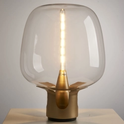 Lampa stołowa FATA transparentno złota 35 *46 cm - zdjęcie produktu
