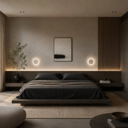 Lampa ścienna NYX 20 cm - LED okrągła, metalowa, biała - zdjęcie produktu