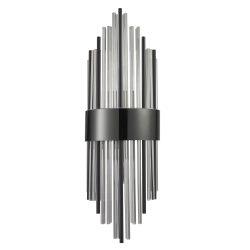 Lampa ścienna DRACO 60cm - kryształowo - czarna, styl glamour - zdjęcie produktu