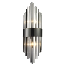 Lampa ścienna DRACO 60cm - kryształowo - czarna, styl glamour - zdjęcie produktu