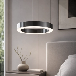 Lampa wisząca CIRCLE 40 cm - LED, ring tytan szczotkowany - zdjęcie produktu