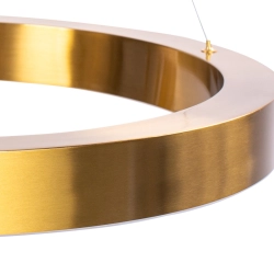 Lampa wisząca CIRCLE 3 60+60+80 cm - LED, ring mosiądz szczotkowany na 1 podsufitce - zdjęcie produktu