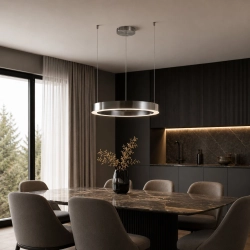 Lampa wisząca CIRCLE 60 cm - LED, ring tytan szczotkowany - zdjęcie produktu