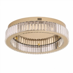 Plafon ledowy APOLLO 50 cm - złoty plafon LED, kryształowy - zdjęcie produktu Plafon ledowy APOLLO 50 cm - złoty plafon LED, kryształowy - zdjęcie produktu