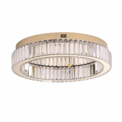 Plafon ledowy APOLLO 50 cm - złoty plafon LED, kryształowy - zdjęcie produktu Plafon ledowy APOLLO 50 cm - złoty plafon LED, kryształowy - zdjęcie produktu