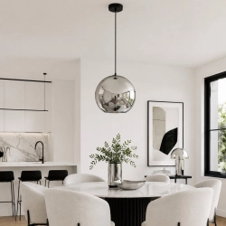 Lampa wisząca MIRROR GLOW - L chrom 40 cm - zdjęcie produktu